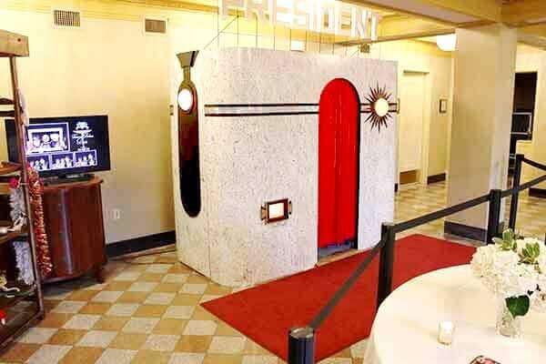 The Art Deco booth at a President Hotel wedding