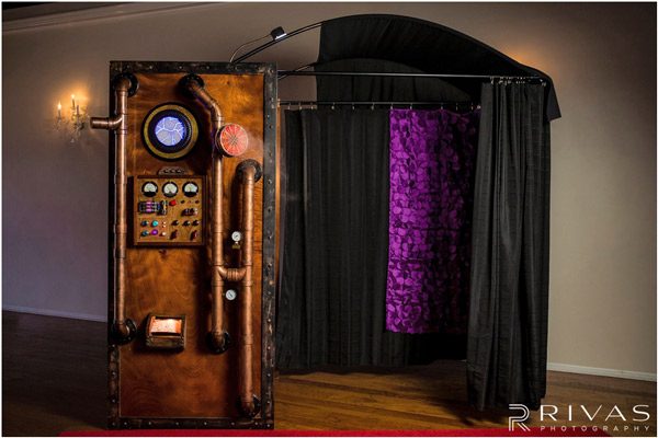 Newlyweds with the booth